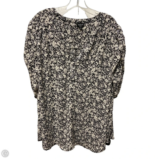 Top Short Sleeve Basic By Torrid In Black & Cream, Size: 4x