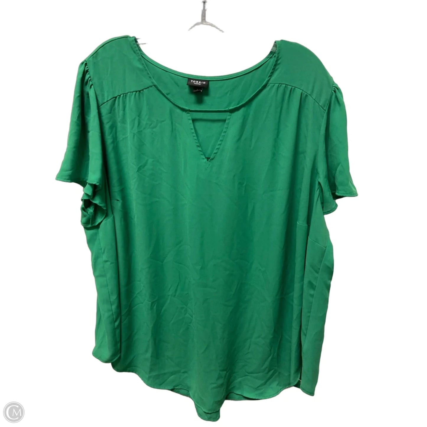 Top Short Sleeve Basic By Torrid In Green, Size: 3x