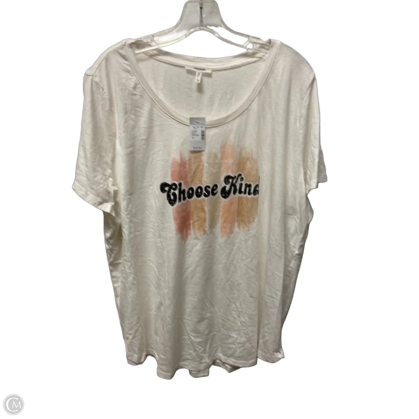 Top Short Sleeve Basic By Maurices In White, Size: 1x
