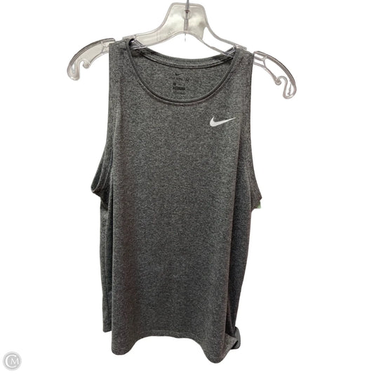 Athletic Tank Top By Nike In Grey, Size: M