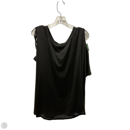 Top Short Sleeve Basic By Clothes Mentor In Black, Size: 3x