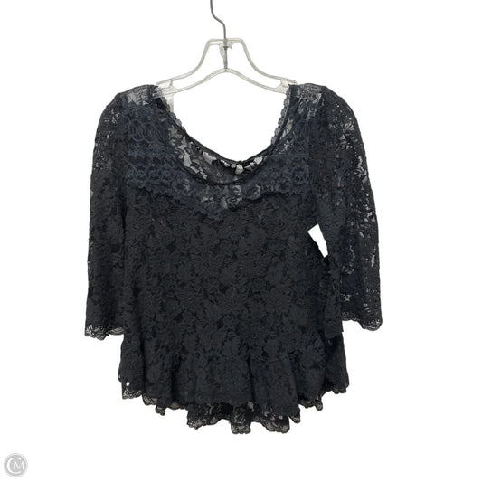 Top 3/4 Sleeve By Free People In Black, Size: S