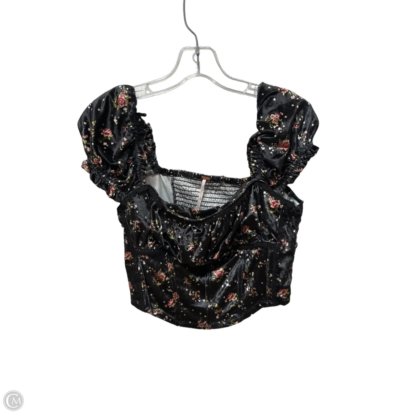 Top Short Sleeve By Free People In Black, Size: Sp