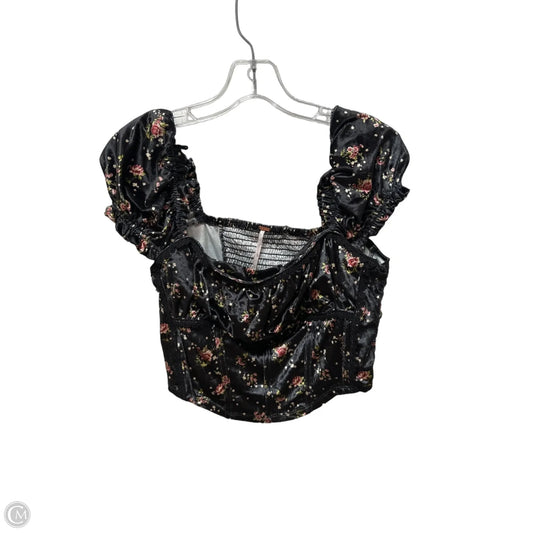 Top Short Sleeve By Free People In Black, Size: Sp