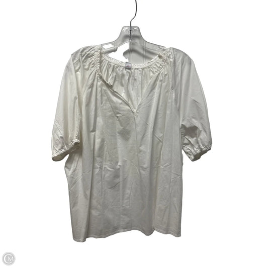 Top Short Sleeve By Old Navy In White, Size: 3x