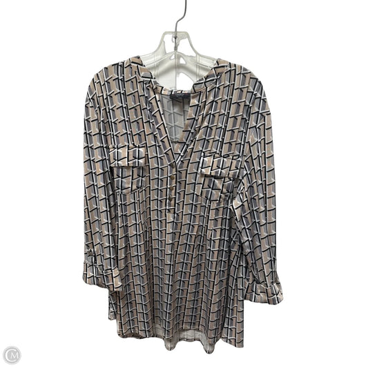 Top Long Sleeve By Clothes Mentor In Beige, Size: 3x