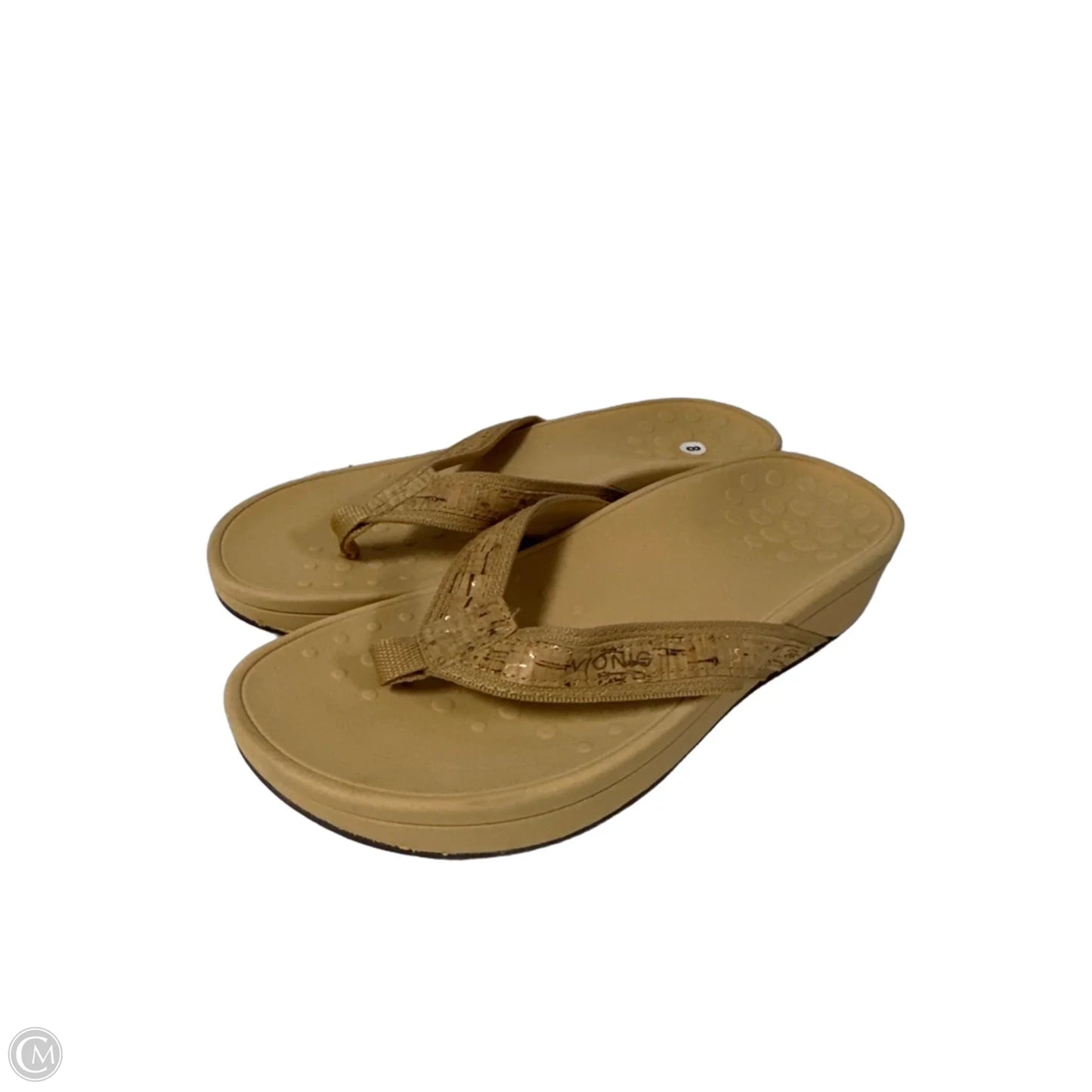 Sandals Flip Flops By Vionic In Beige, Size: 8