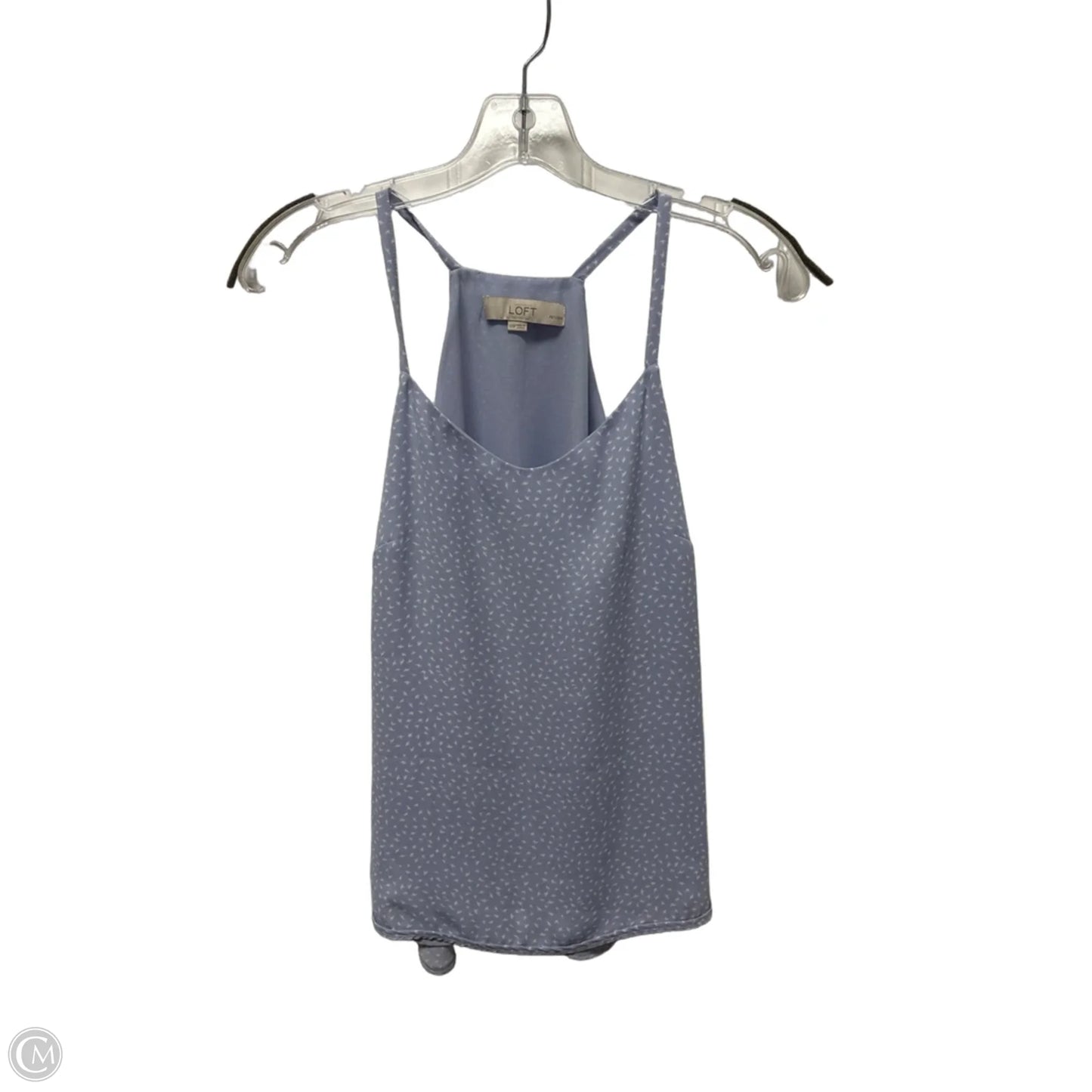Top Sleeveless Basic By Loft In Blue & White, Size: Xsp