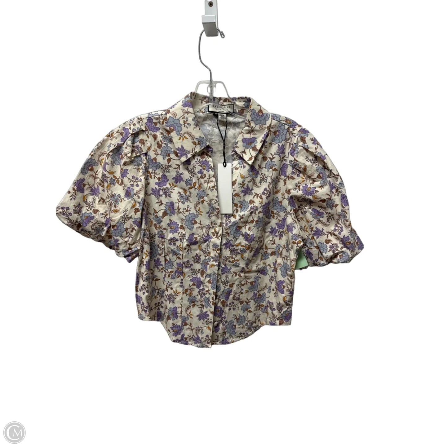 Top Short Sleeve By Bagatelle In Floral Print, Size: M