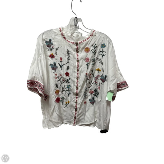 Top Short Sleeve By Chelsea And Theodore In White, Size: Sp