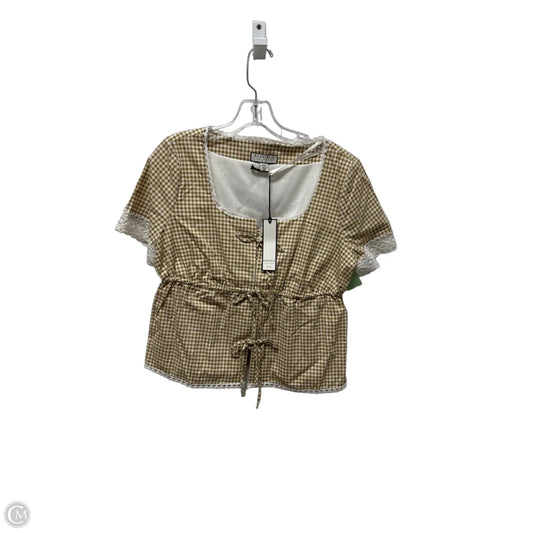 Top Short Sleeve By Bagatelle In Brown, Size: M