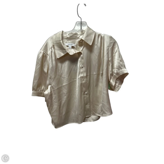 Top Short Sleeve By Nine West In Cream, Size: Xl