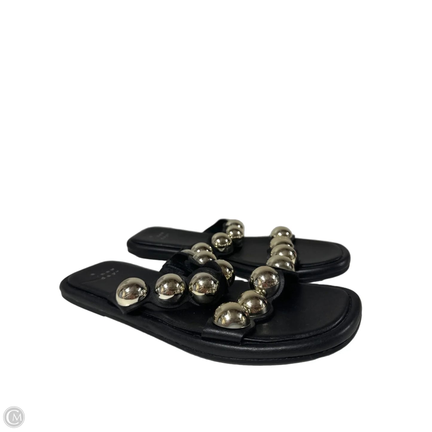 Sandals Flats By A New Day In Black & Gold, Size: 7