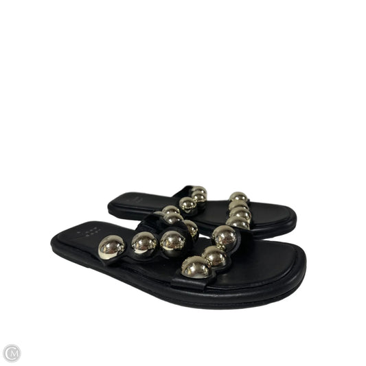 Sandals Flats By A New Day In Black & Gold, Size: 7