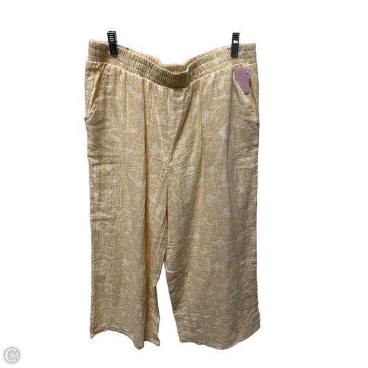 Pants Wide Leg By Hurley In Beige, Size: 14