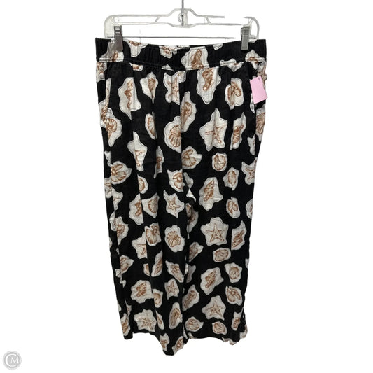 Pants Linen By Nicole By Nicole Miller In Black & White, Size: 14