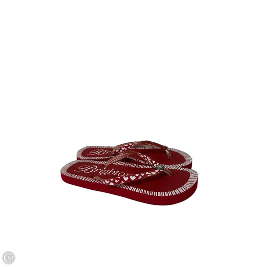 Sandals Flip Flops By Brighton In Red, Size: 6