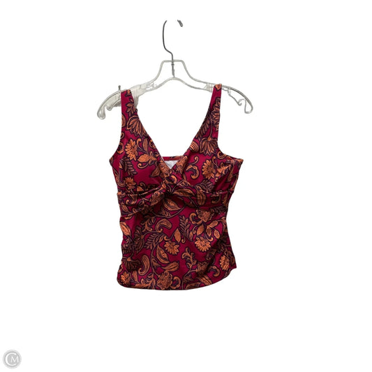 Swimsuit Top By Clothes Mentor In Floral Print, Size: L