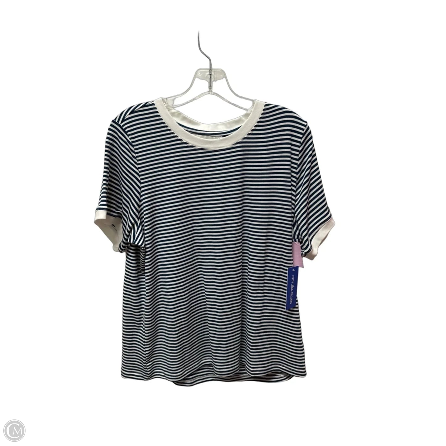 Top Short Sleeve Basic By Clothes Mentor In Striped Pattern, Size: Xl