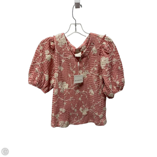 Top Short Sleeve By Zac And Rachel In Pink, Size: Sp