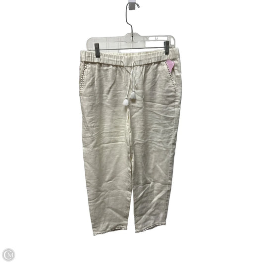 Pants Linen By Talbots In Cream, Size: 4