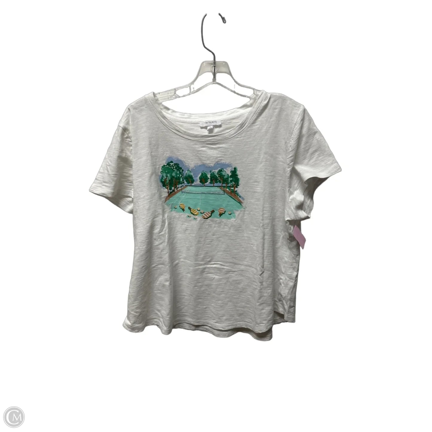 Top Short Sleeve Basic By Talbots In White, Size: Xl