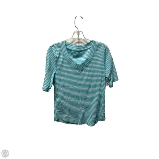 Top Short Sleeve Basic By Talbots In Striped Pattern, Size: L