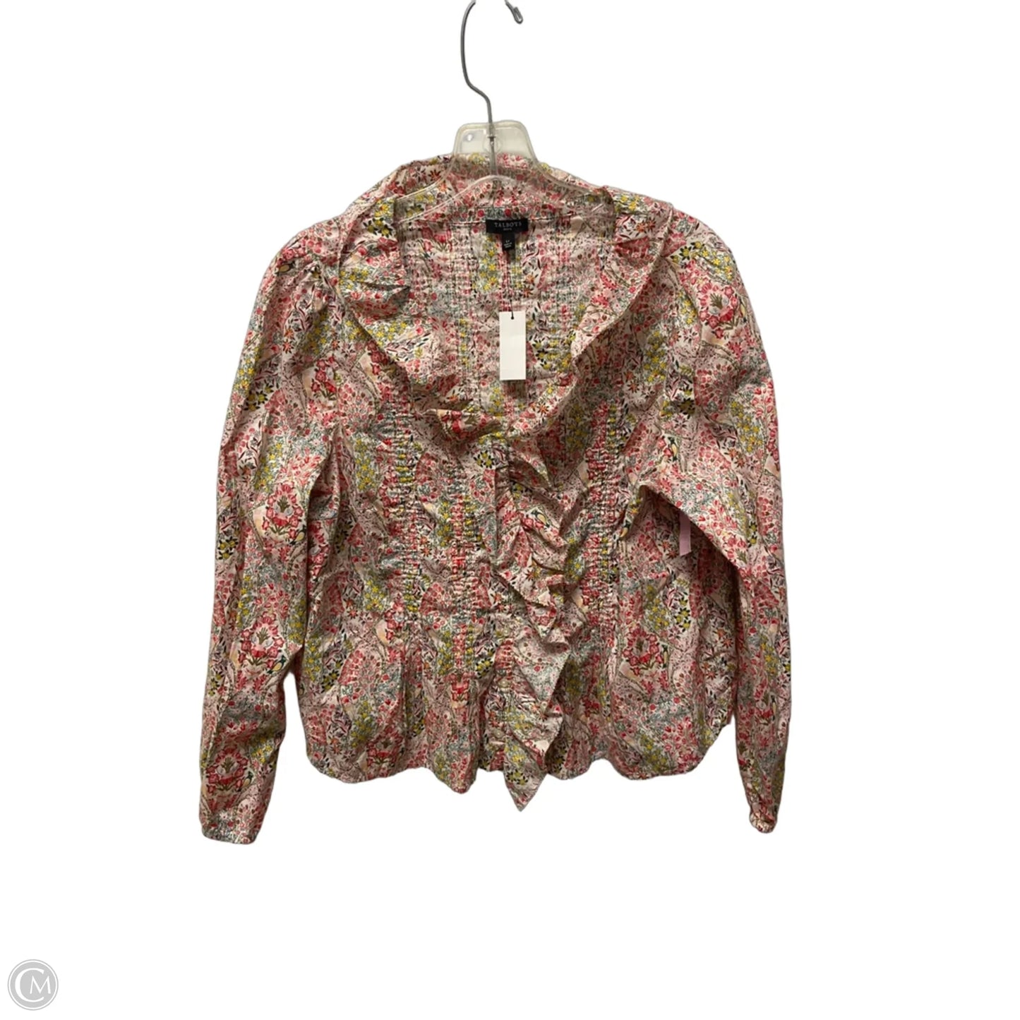 Top Long Sleeve By Talbots In Floral Print, Size: Lp