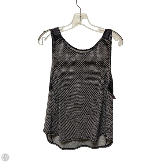 Athletic Tank Top By Lululemon In Black & White, Size: L