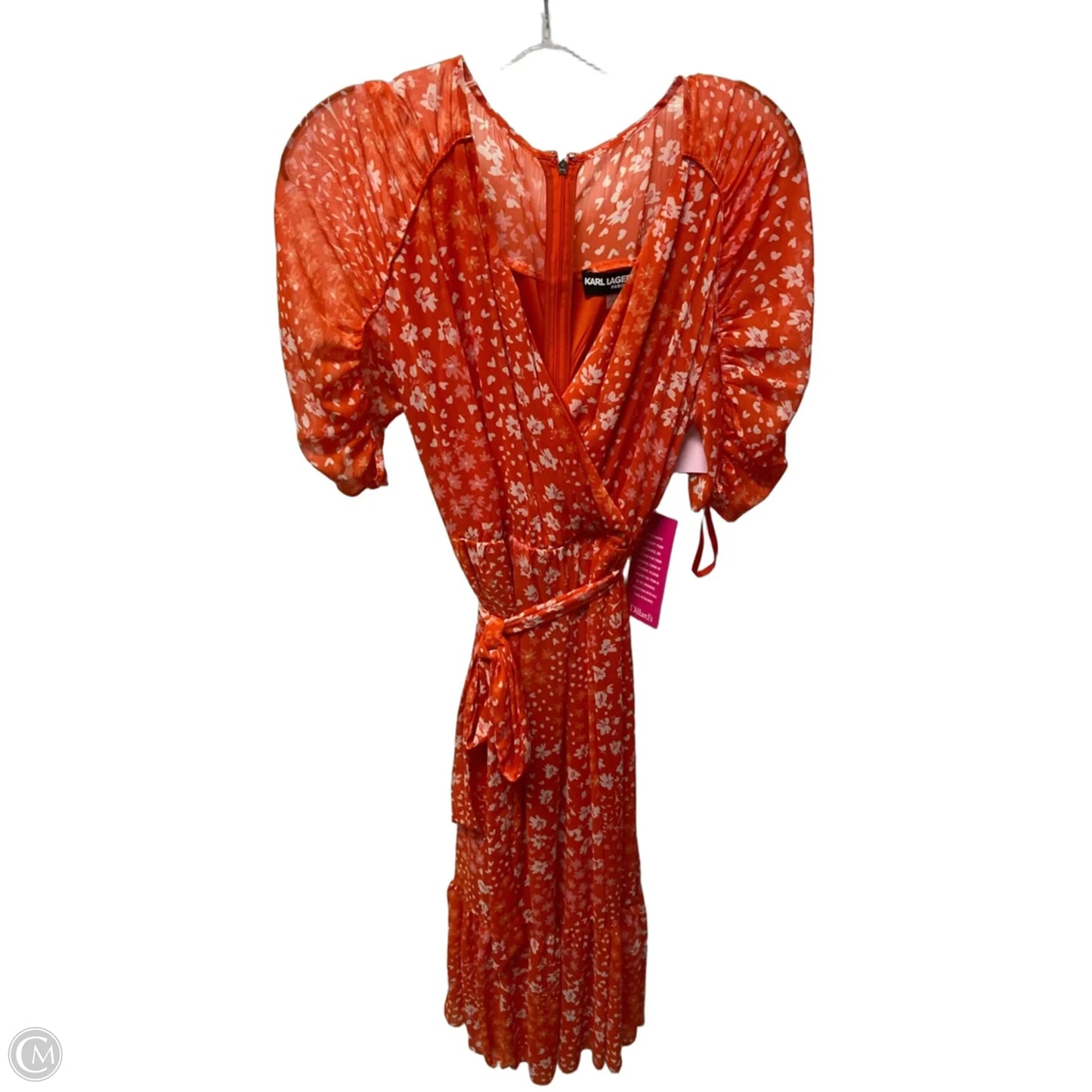 Dress Designer By Karl Lagerfeld In Red, Size: L