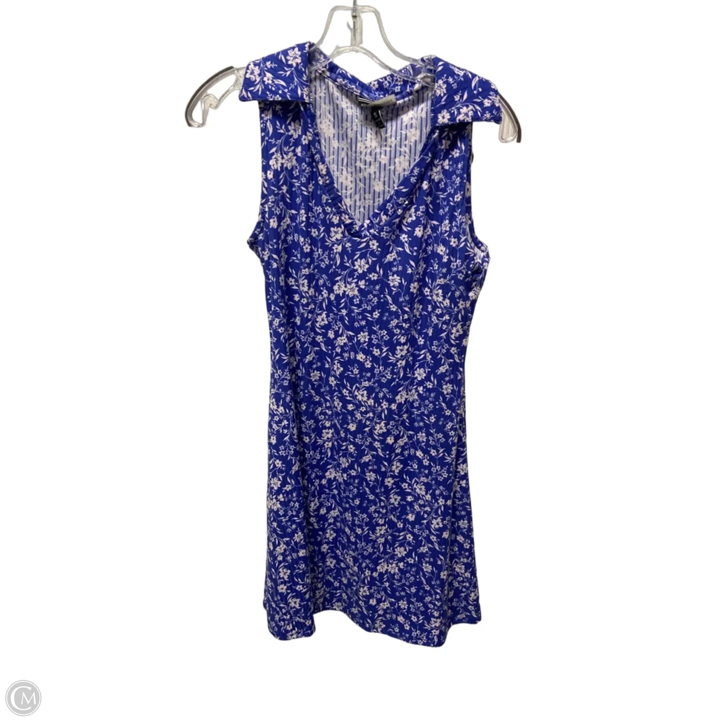 Dress Casual Short By Allison Brittney In Blue & White, Size: S