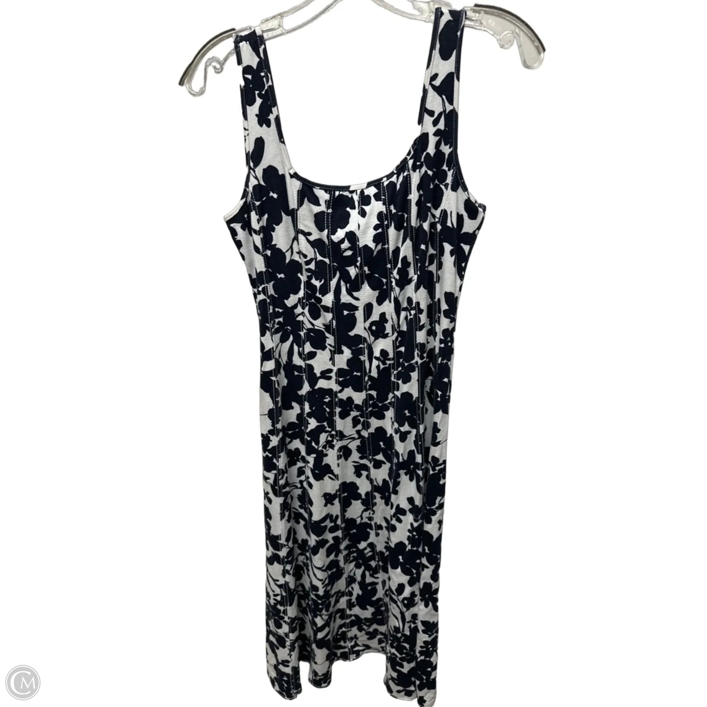 Dress Casual Midi By Loft In Blue & White, Size: S