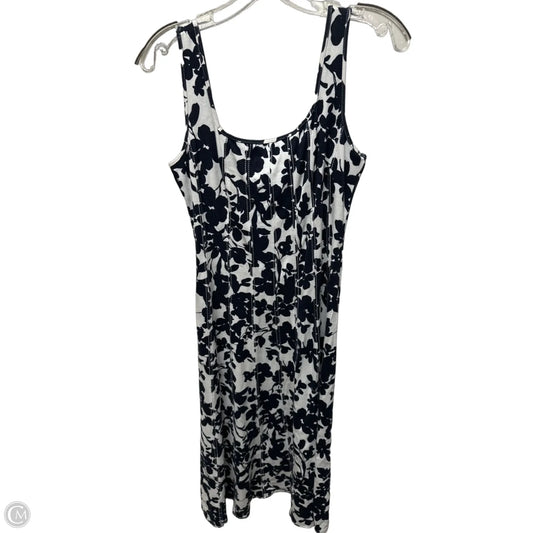 Dress Casual Midi By Loft In Blue & White, Size: S
