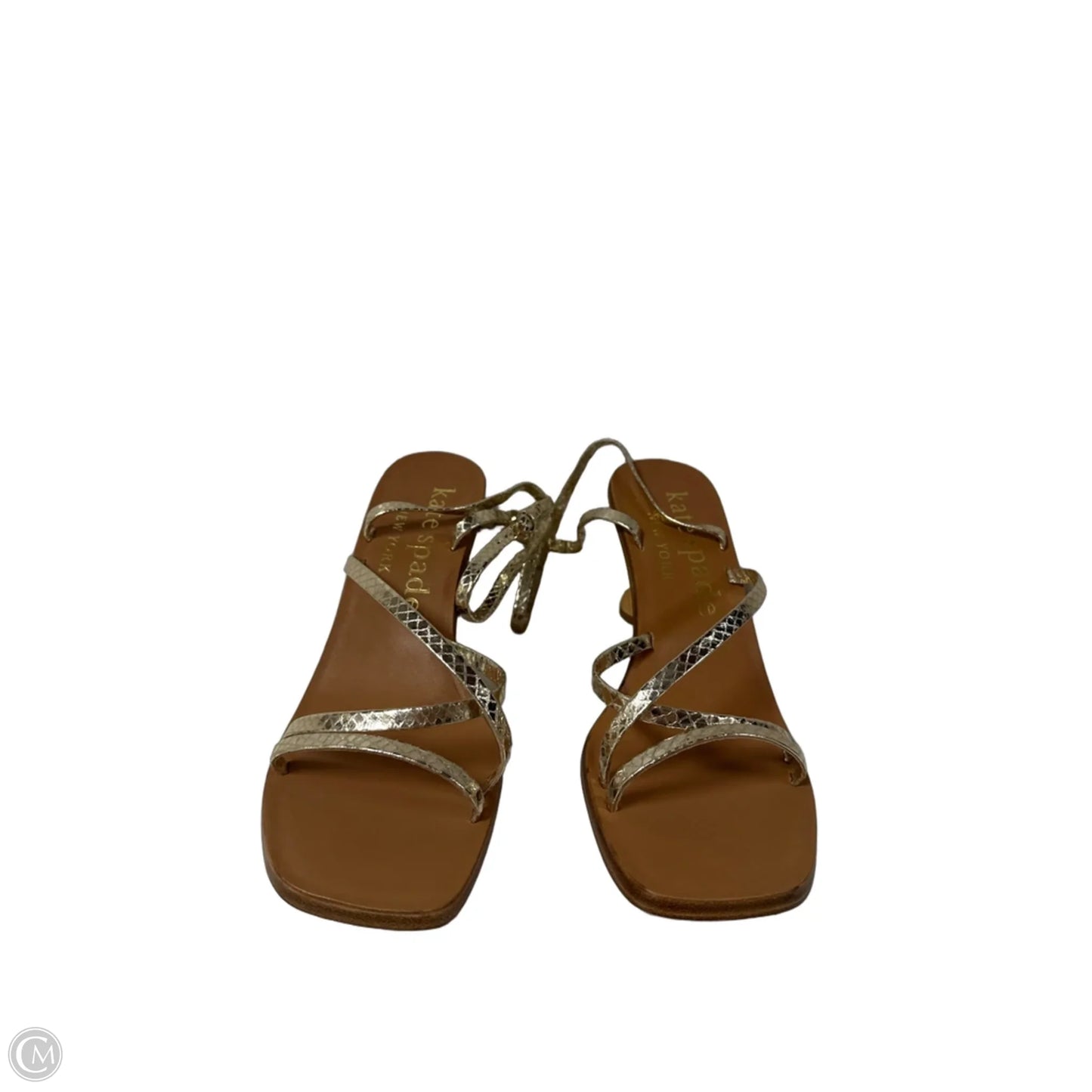 Sandals Designer By Kate Spade In Gold, Size: 7.5