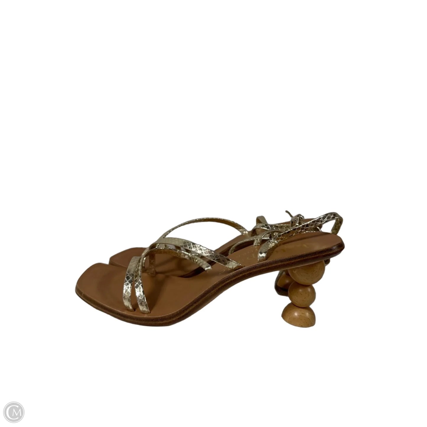 Sandals Designer By Kate Spade In Gold, Size: 7.5