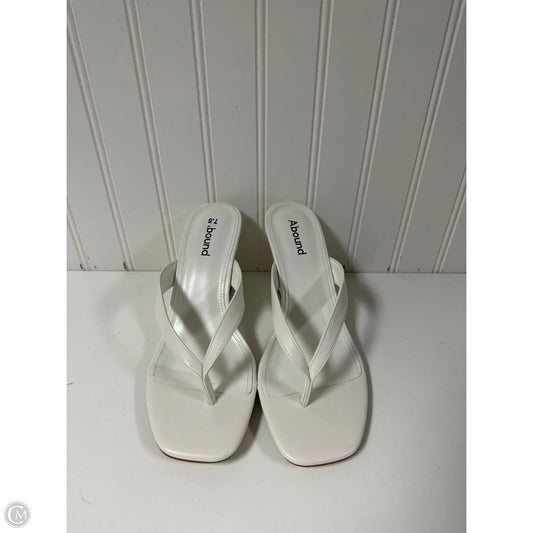 Sandals Heels Wedge By Abound In White, Size: 7.5