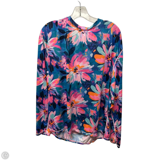 Athletic Top Long Sleeve Crewneck By Clothes Mentor In Floral Print, Size: 2x