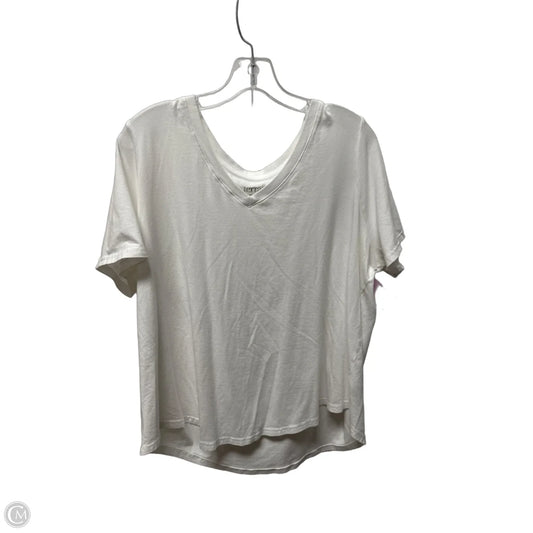 Top Short Sleeve Basic By Terra & Sky In White, Size: 1x