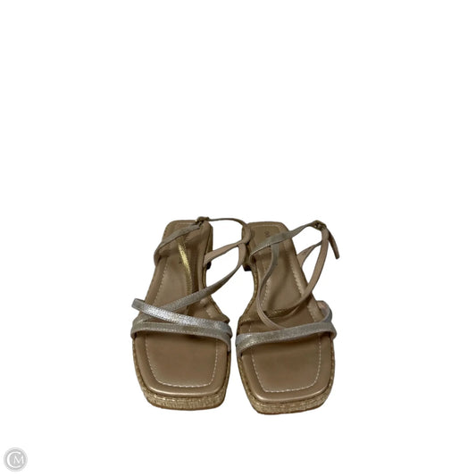 Sandals Heels Wedge By Donald Pliner In Gold & Silver, Size: 8.5