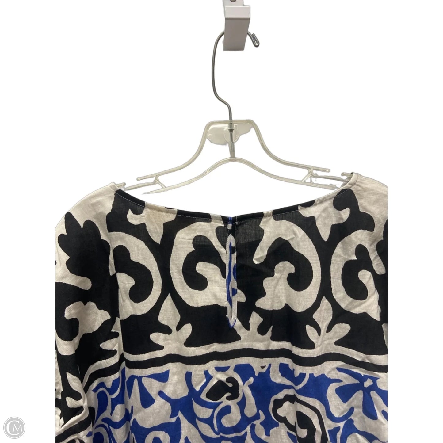 Top Short Sleeve Basic By Melloday In Black & Blue, Size: S