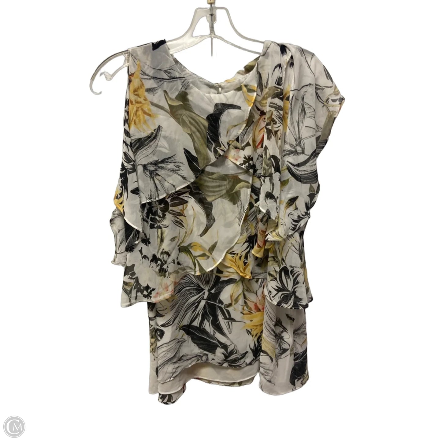 Top Sleeveless By White House Black Market In Tropical Print, Size: Xl