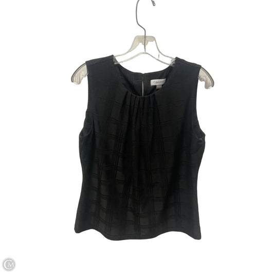 Top Sleeveless By Calvin Klein In Black, Size: L