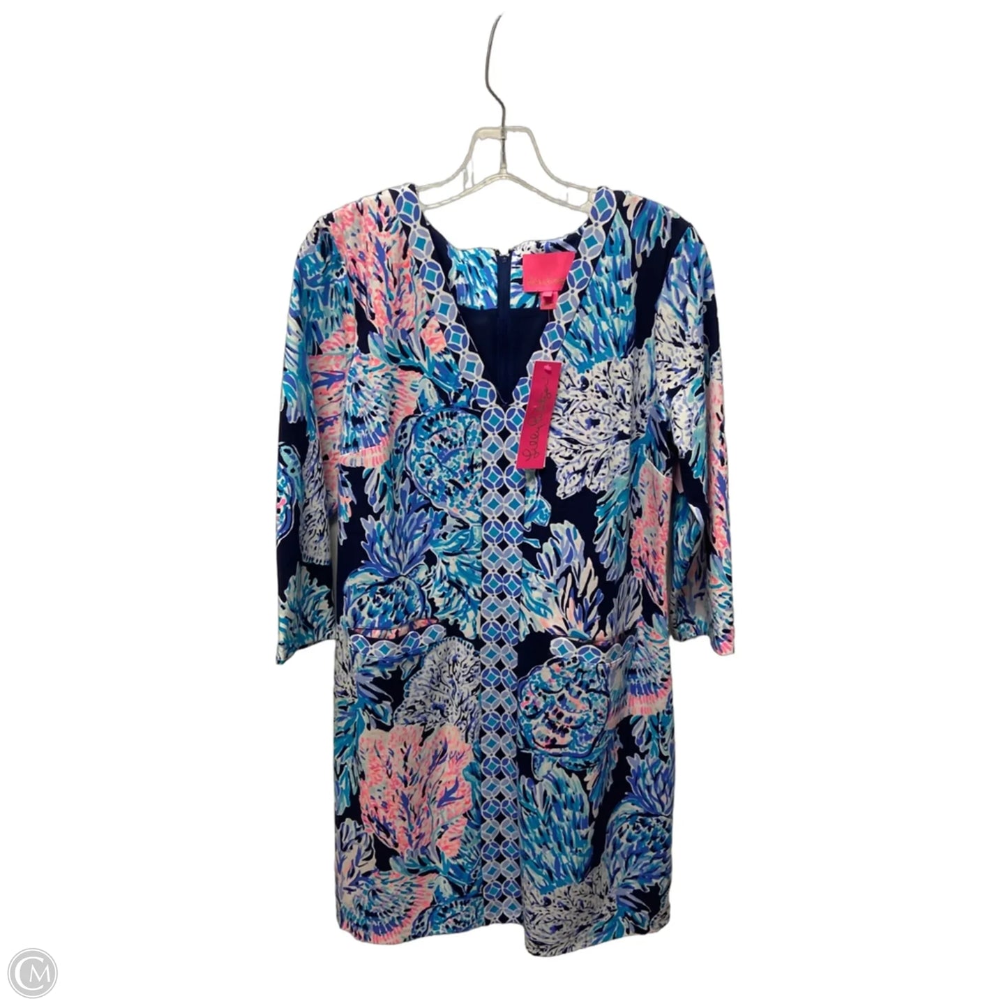 Dress Designer By Lilly Pulitzer In Blue & Pink, Size: L