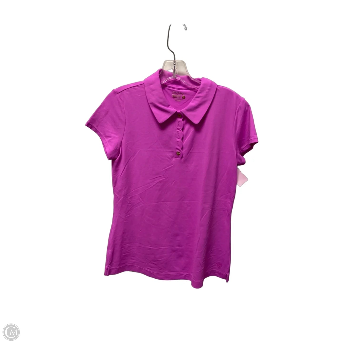 Top Short Sleeve Designer By Lilly Pulitzer In Purple, Size: S