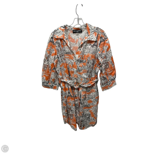 Dress Designer By Karl Lagerfeld In Orange, Size: 1x