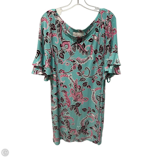 Dress Work By Cappagallo In Blue & Pink, Size: Xl