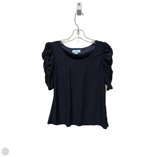 Top Short Sleeve By Cece In Navy, Size: Xs