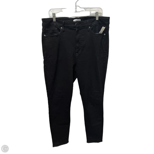 Jeans Skinny By Good American In Black Denim, Size: 20