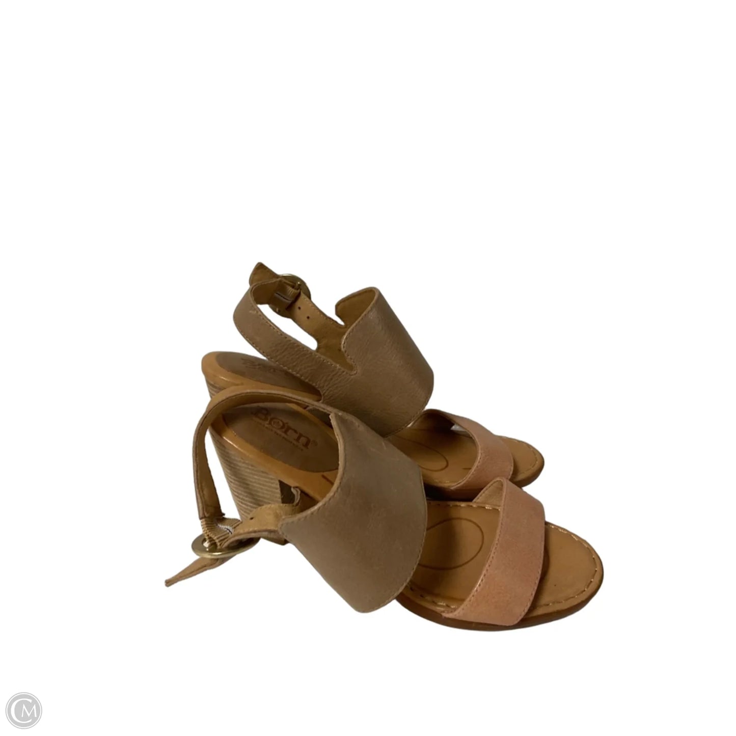Sandals Heels Block By Born In Tan, Size: 7