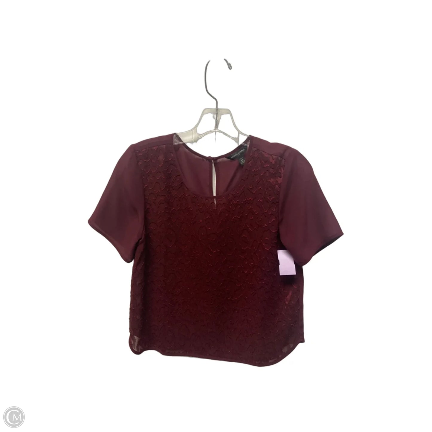 Top Short Sleeve By Banana Republic In Maroon, Size: Xsp